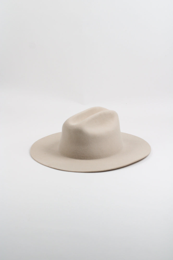 The Quinn Cattlemen Wool Felt Hat - Ivory