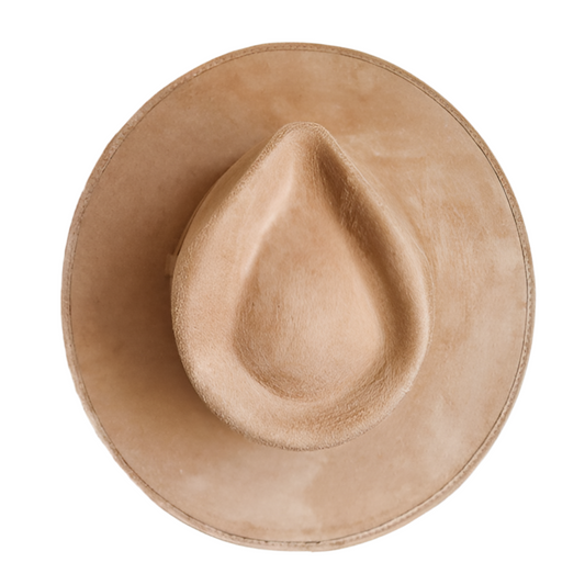 Vegan Suede Teardrop Hat - Cappuccino