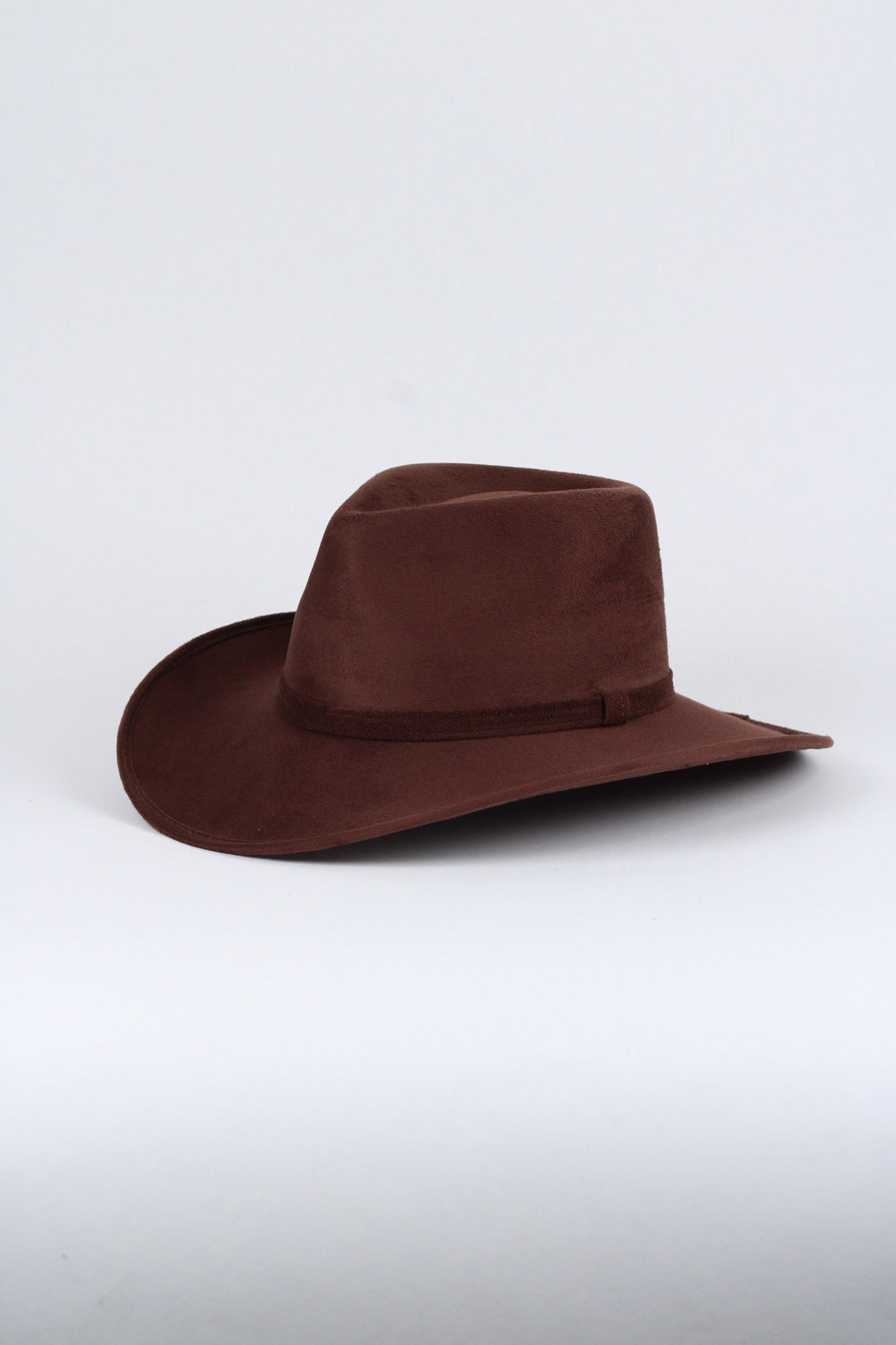 Amarillo Vegan Suede Cowboy Rancher Hat- Chocolate