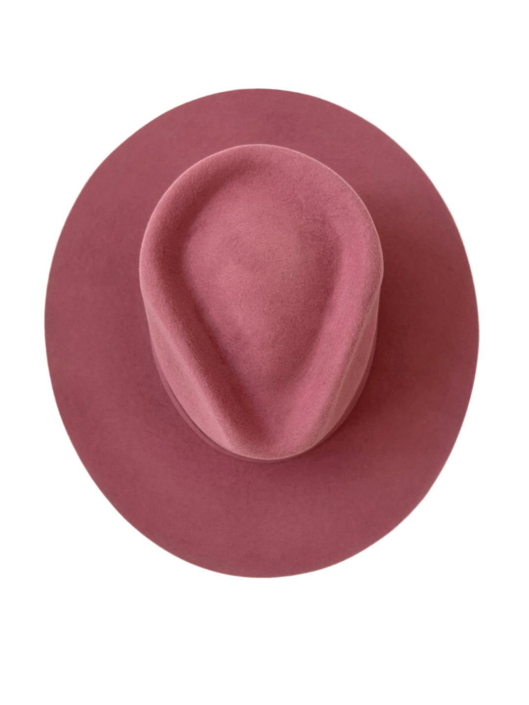 Emery Merino Wool Teardrop Rancher Hat - Mulberry Pink