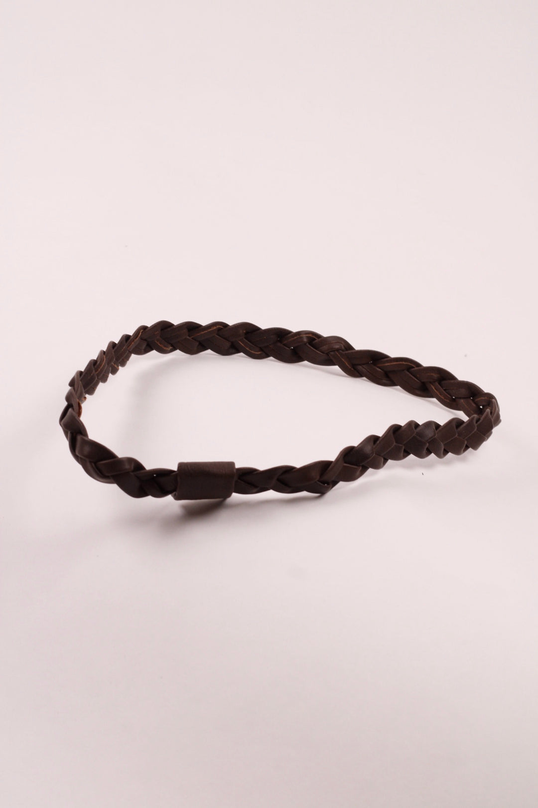 Forged Braided Faux Leather Hat Band