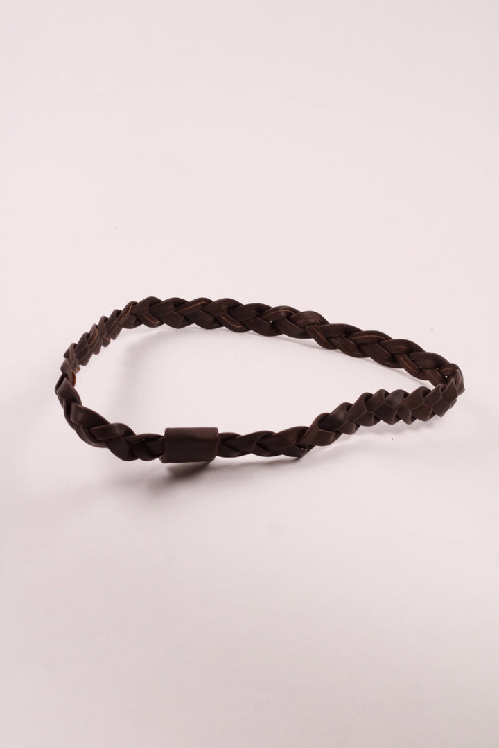 Forged Braided Faux Leather Hat Band