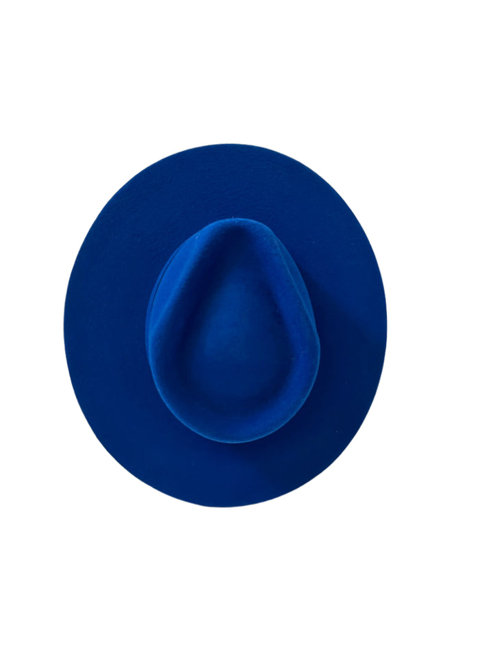 Emery Merino Wool Teardrop Rancher Hat - Royal Blue