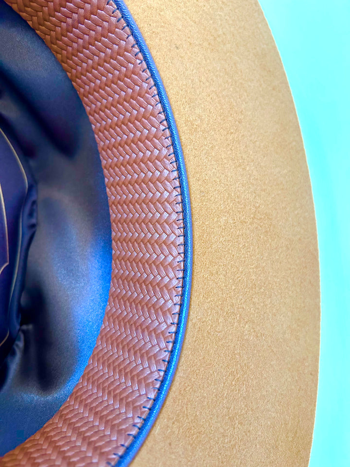 Emery Merino Wool Teardrop Rancher Hat - Caramel