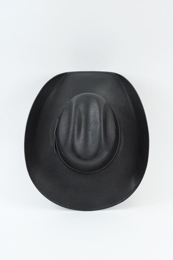 Lonestar Bull Rider Straw Cowboy Hat - Black
