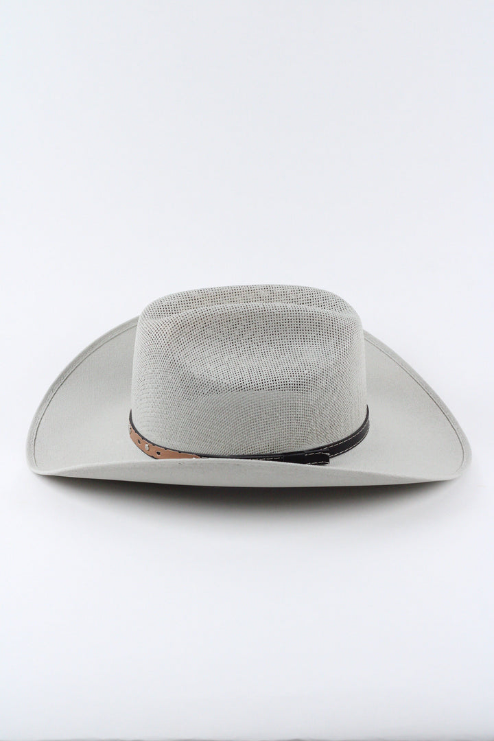 Luckenbach Cattlemen Mesh Top Structured Cowboy Hat - Light Grey
