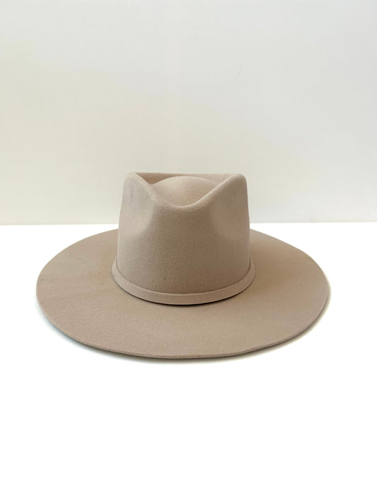 Emery Merino Wool Teardrop Rancher Hat - Desert Sand