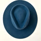 Emery Merino Wool Teardrop Rancher Hat - Peacock Blue