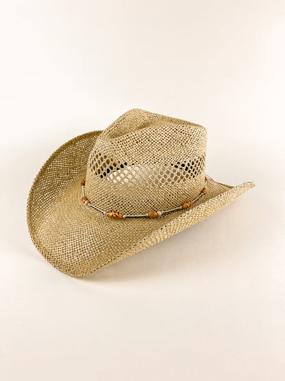 Bayside Rancher Raffia Hat - Cappuccino