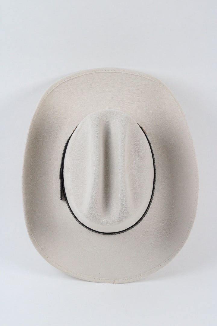 Texana Vegan Suede Cowboy Hat - Ivory