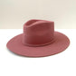 Emery Merino Wool Teardrop Rancher Hat - Mulberry Pink