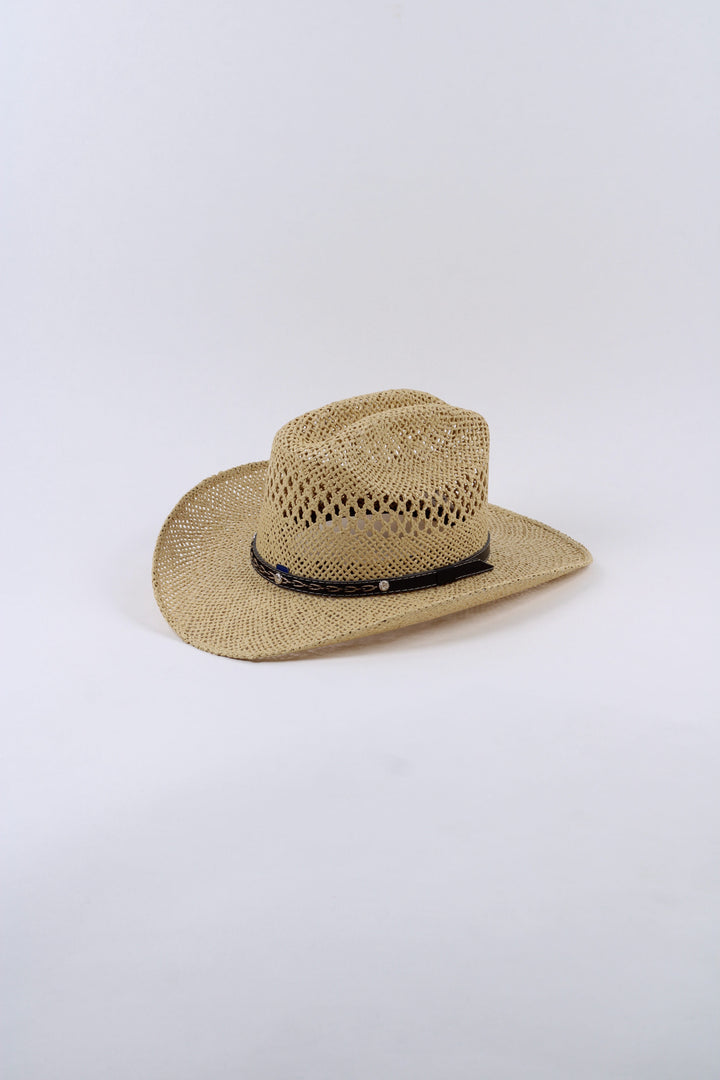 The Montecito Raffia Cowboy Hat - Natural