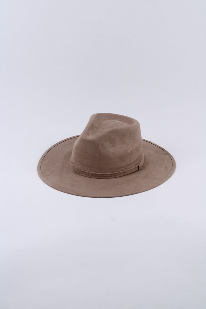 Vegan Suede Rancher Hat - Mocha