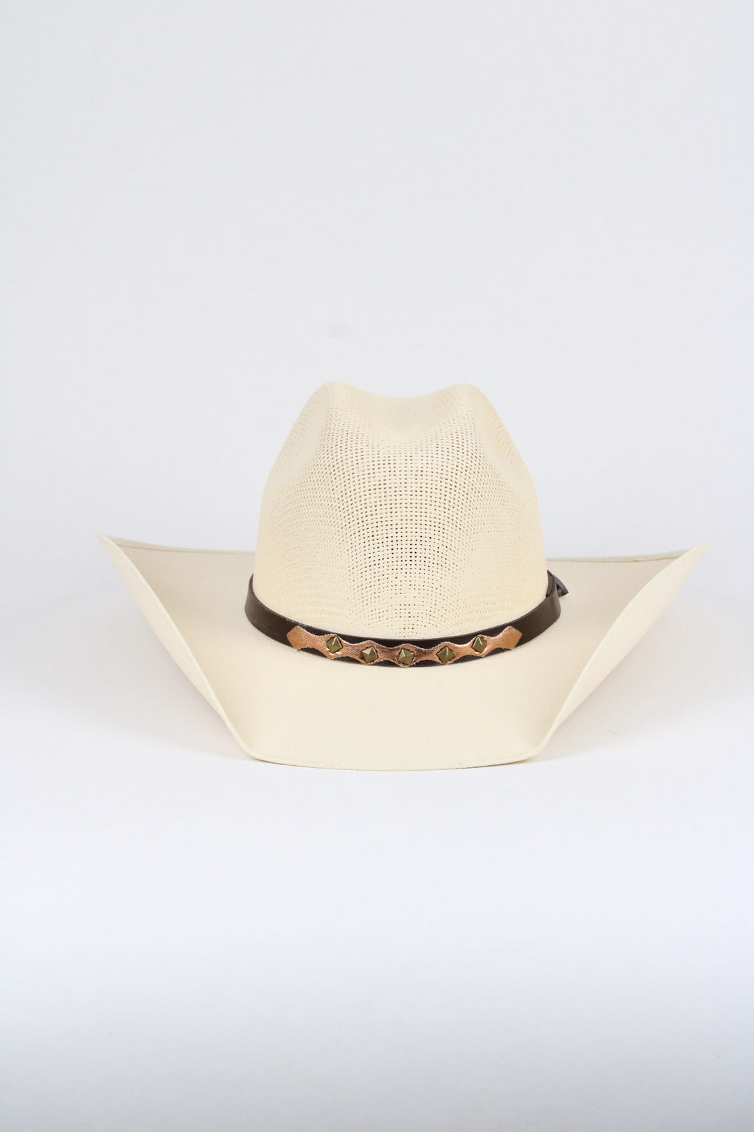 Luckenbach Bull Rider Mesh Top Structured Cowboy Hat - Natural