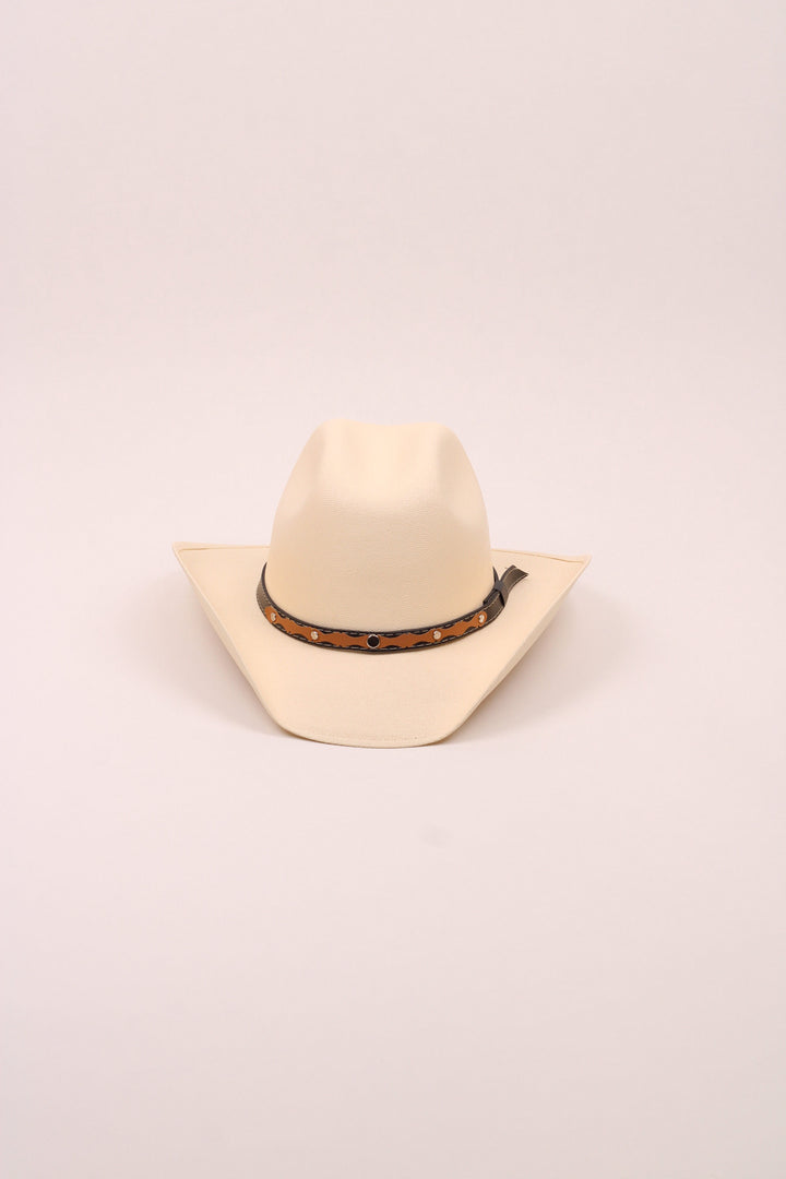 Kids Vegan Suede Austin Hat - Ivory