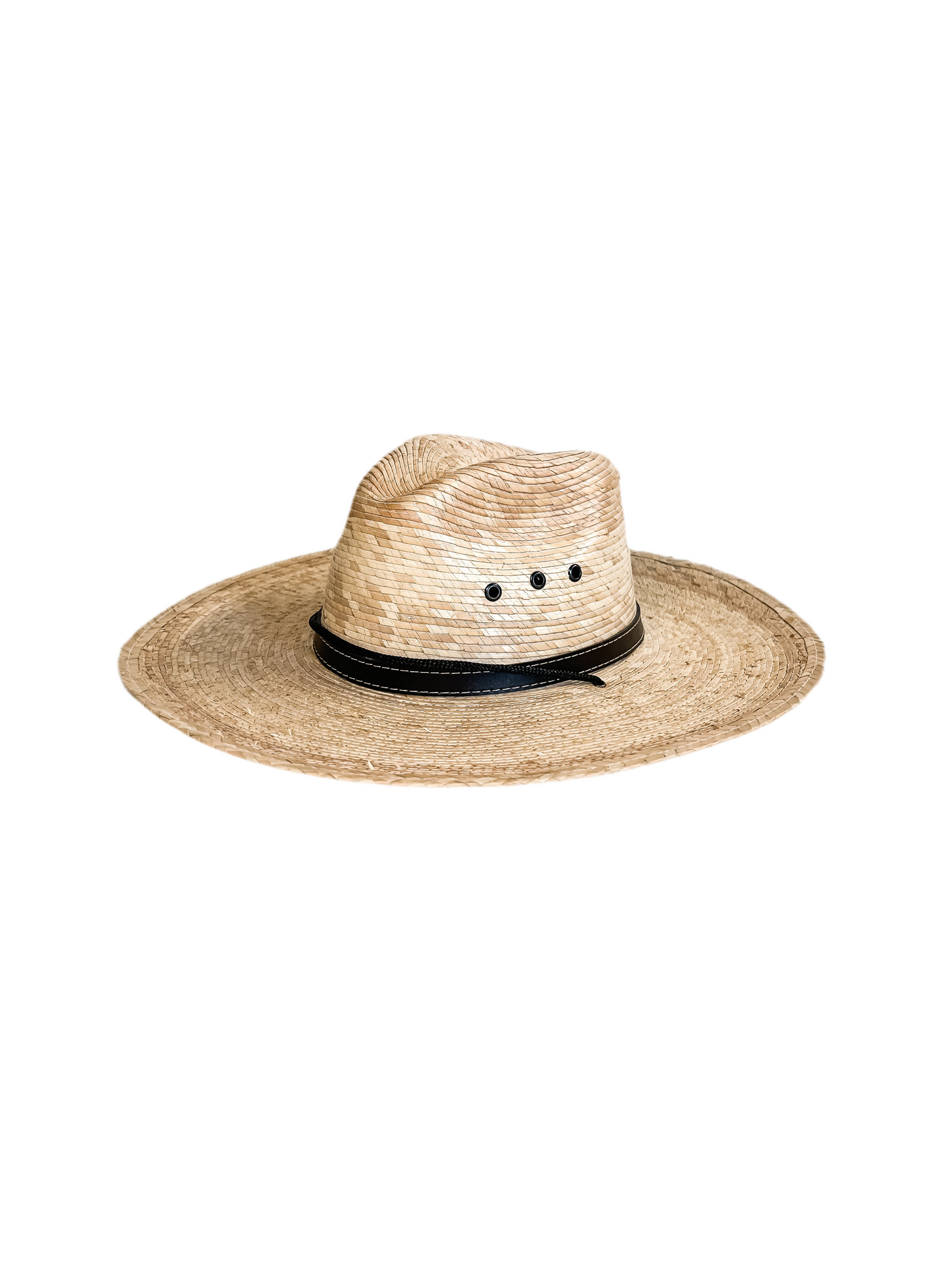 Cabana Chic Flat Brim Palm Leaf Hat