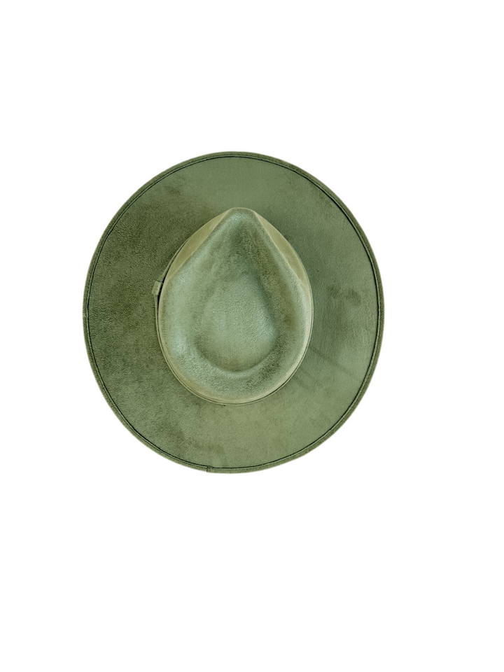 Vegan Suede Teardrop Hat - Sage