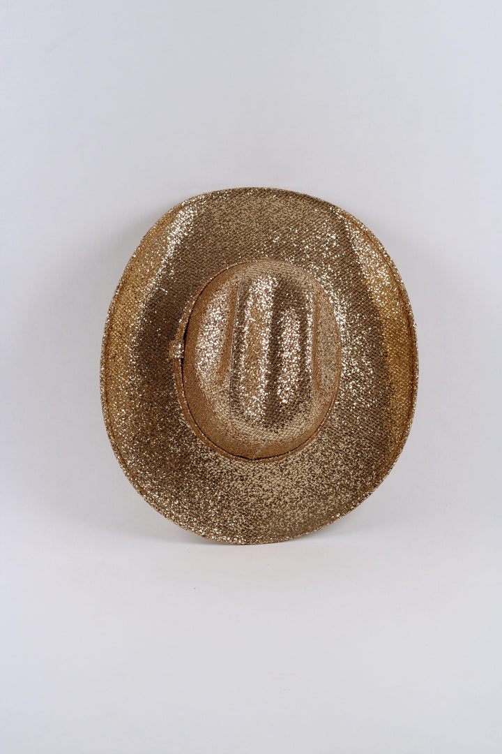 Western Cowboy Glitter Hat- Gold