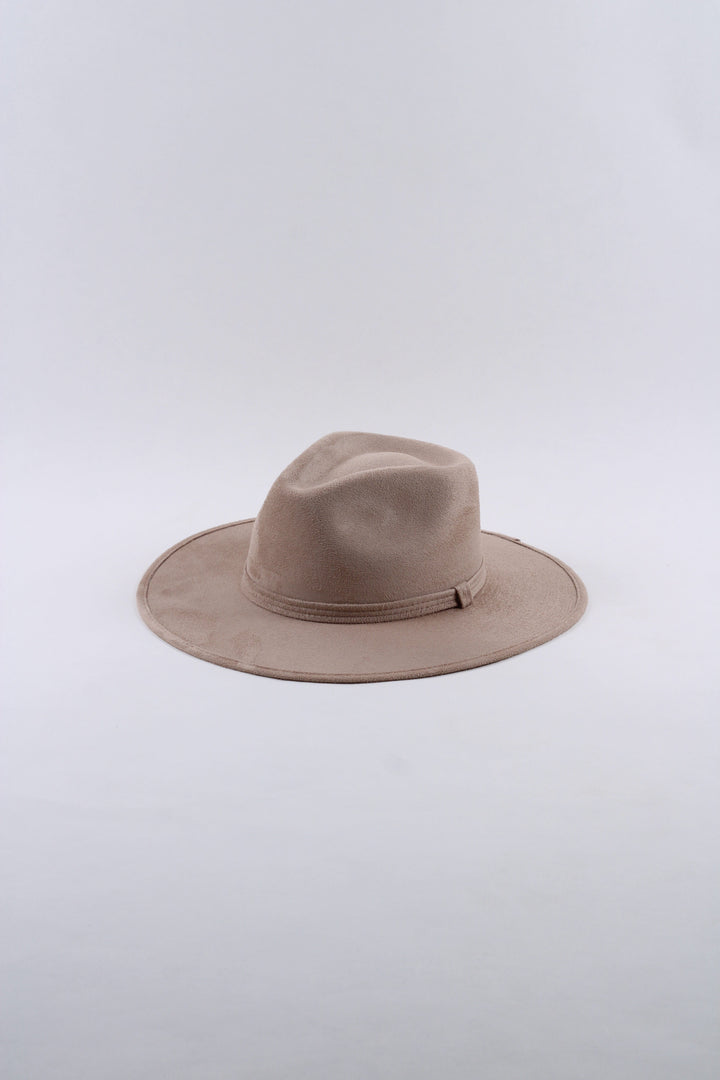 Vegan Suede Rancher Hat - Sand