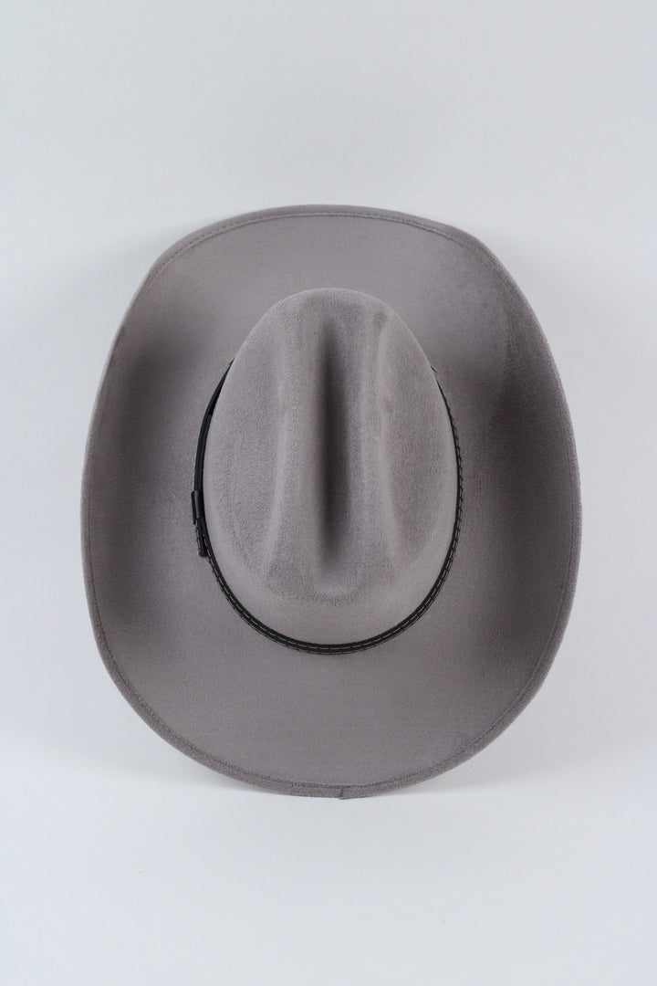 Texana Vegan Suede Cowboy Hat - Grey