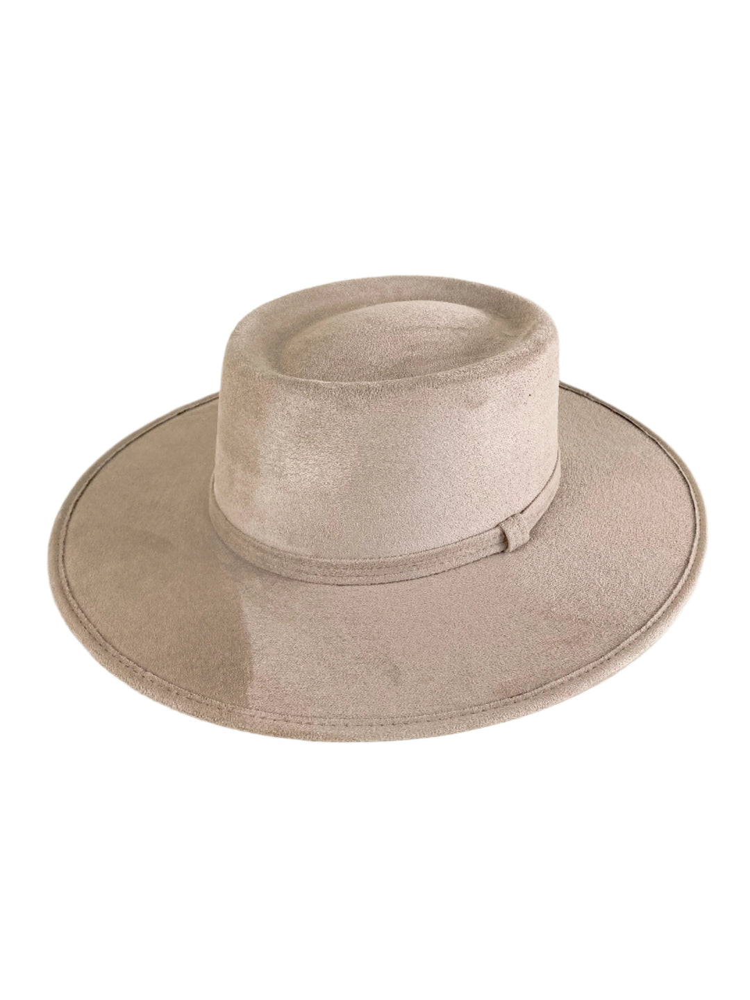 Vegan Suede Gambler Hat- Sand