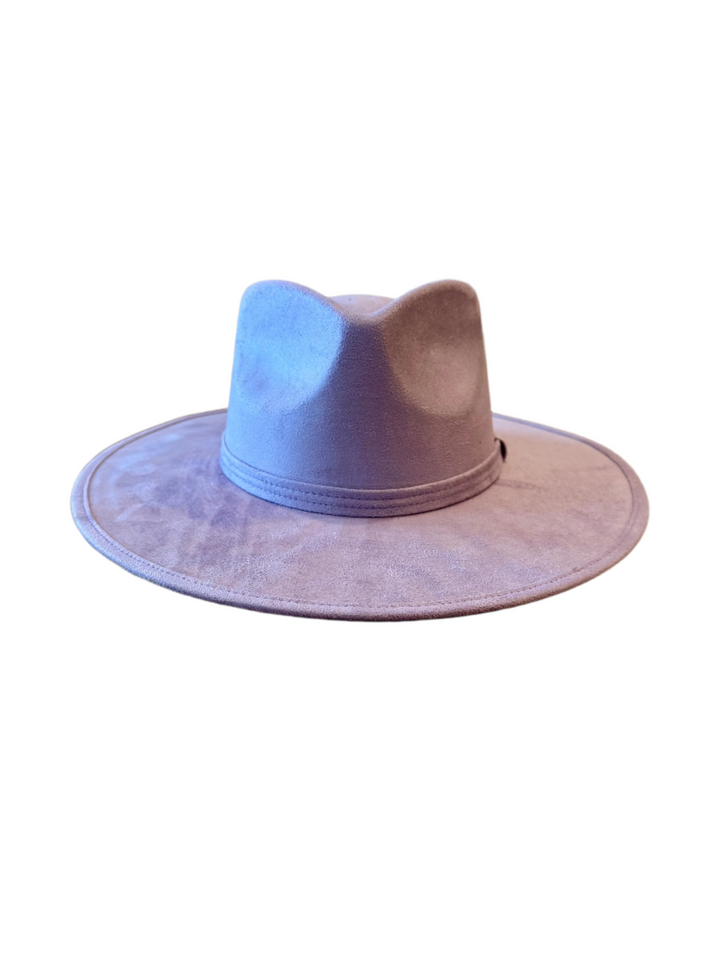 Vegan Suede Teardrop Hat - Lavender