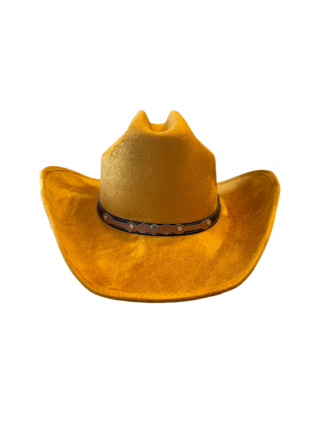 Texana Vegan Suede Cowboy Hat - Mustard