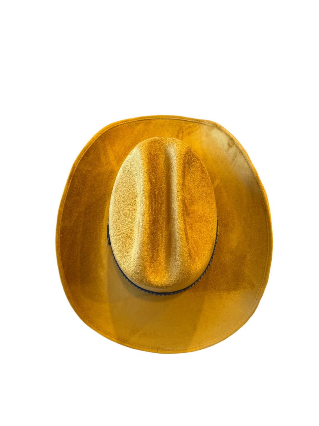 Texana Vegan Suede Cowboy Hat - Mustard