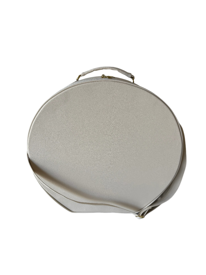 Hat Carrier Tote Bag w Strap - Ivory