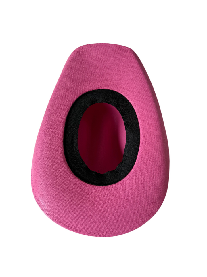 Kids Lonestar Structured Straw Cowboy Hat - Hot Pink