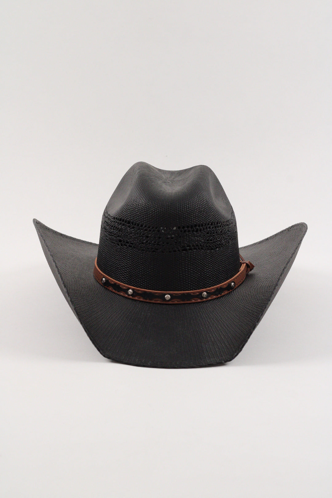 Odessa Bull Rider Straw Cowboy Hat - Black