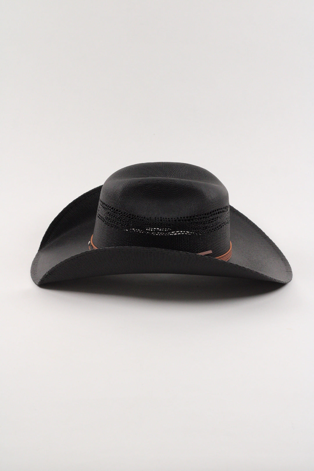 Odessa Bull Rider Straw Cowboy Hat - Black