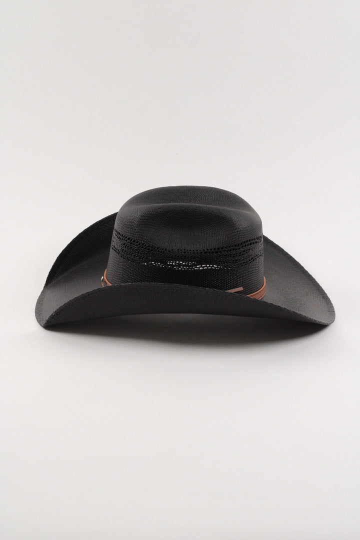 Odessa Bull Rider Straw Cowboy Hat - Black