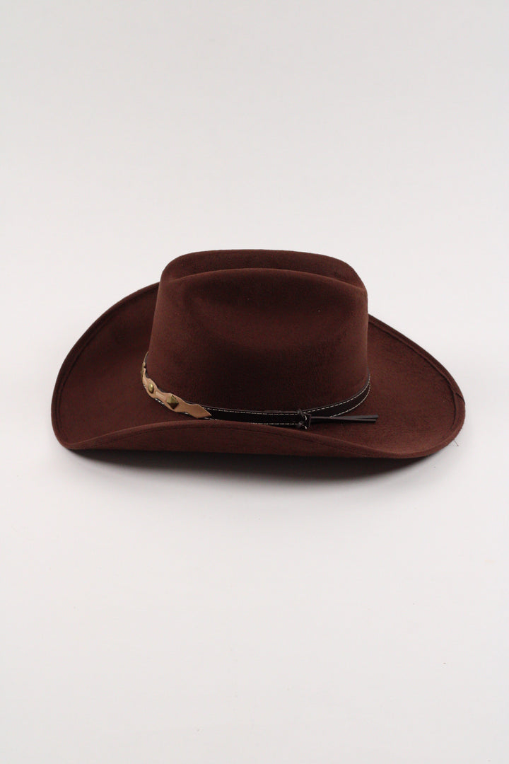 Kids Texana Vegan Suede Cowboy Hat - Chocolate