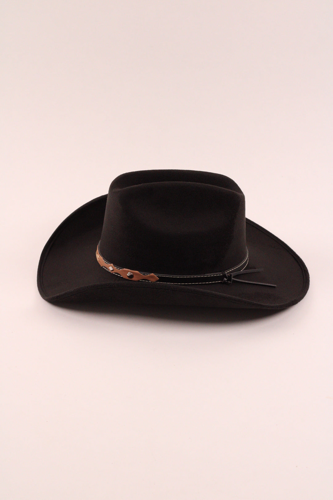 Kids Texana Vegan Suede Cowboy Hat - Black
