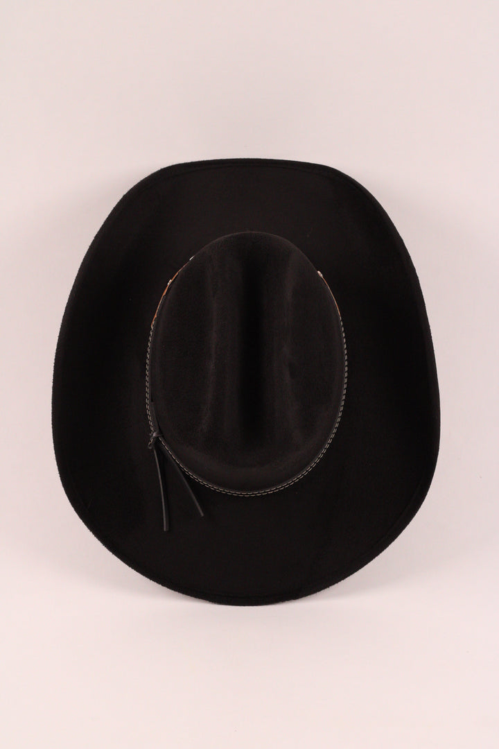 Kids Texana Vegan Suede Cowboy Hat - Black