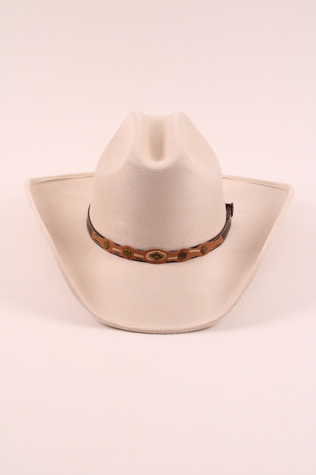Kids Texana Vegan Suede Cowboy Hat - Ivory