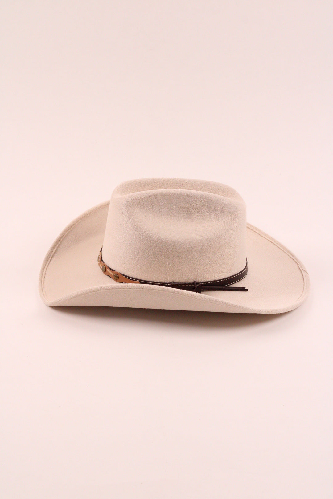 Kids Texana Vegan Suede Cowboy Hat - Ivory