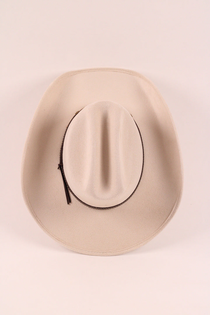 Kids Texana Vegan Suede Cowboy Hat - Ivory