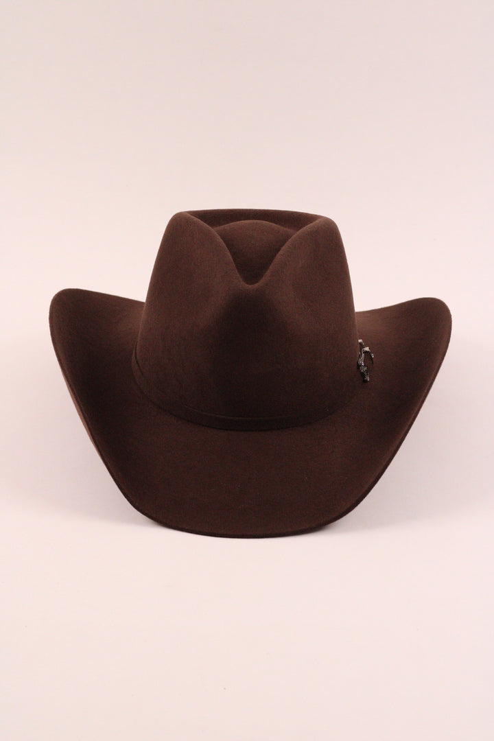 Lainey Merino Wool Western Hat - Chocolate