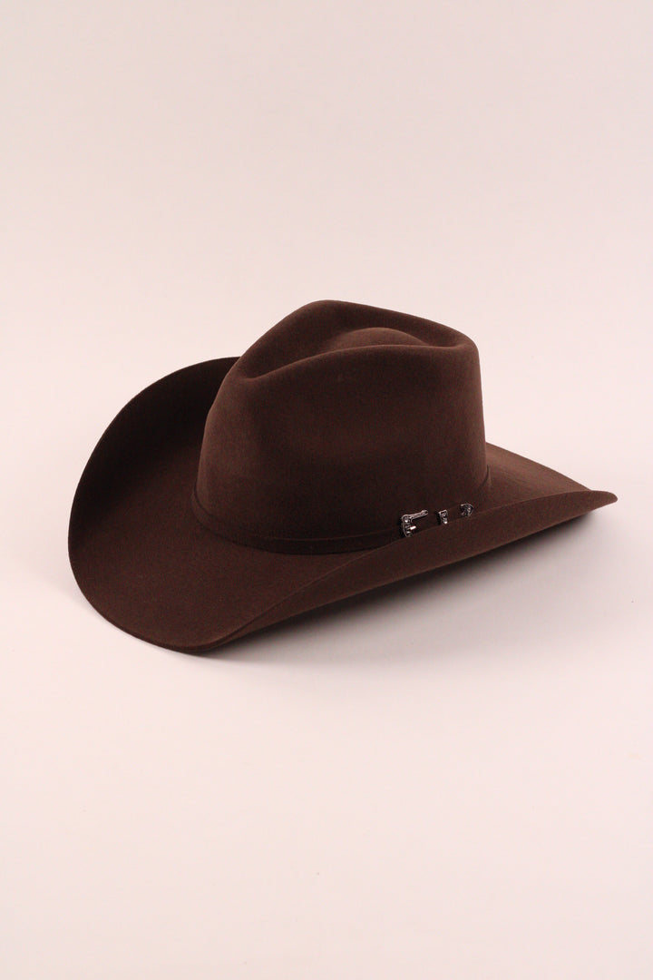 Lainey Merino Wool Western Hat - Chocolate