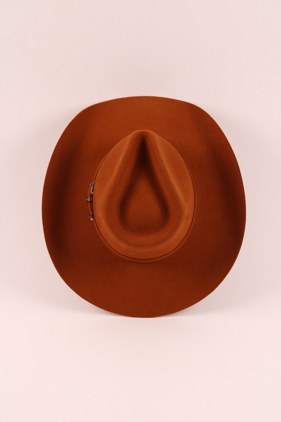 Lainey Merino Wool Western Hat - Rust