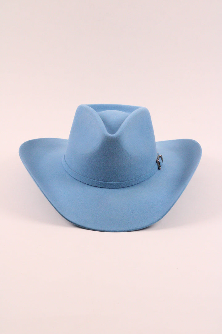 Lainey Merino Wool Western Hat - Sky Blue