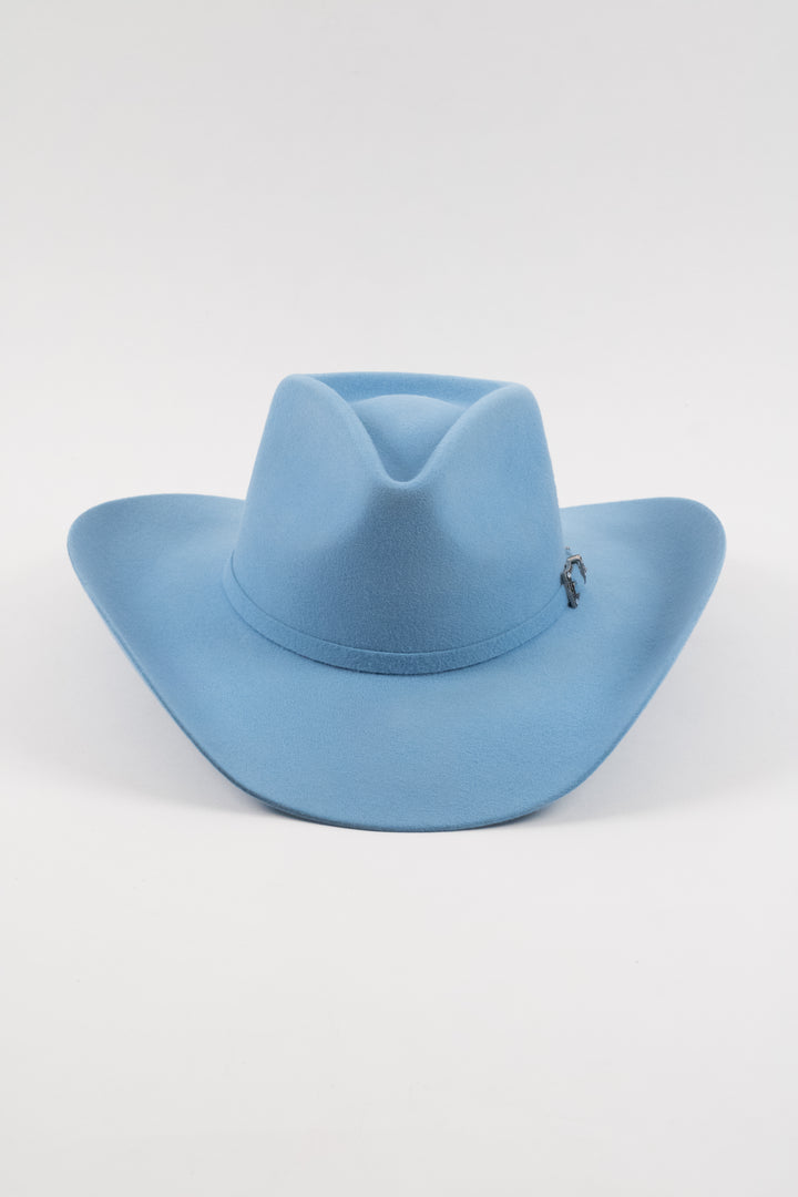 Lainey Merino Wool Western Hat - Sky Blue