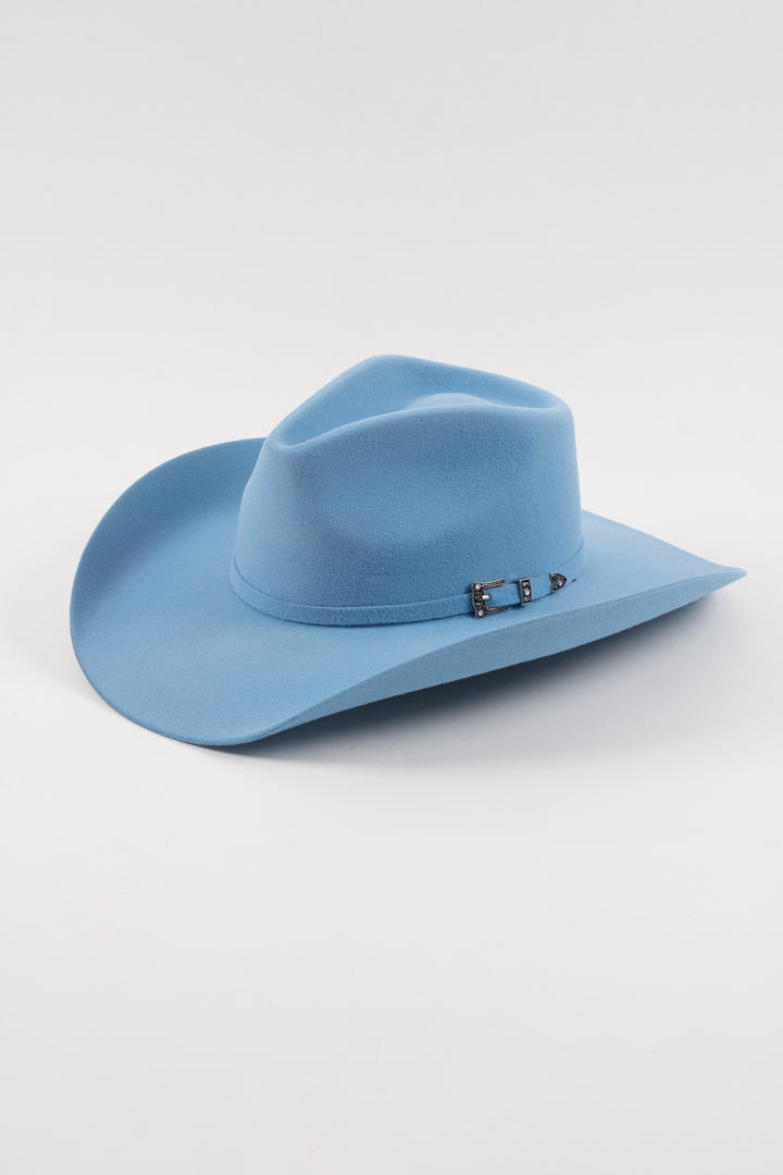 Lainey Merino Wool Western Hat - Sky Blue