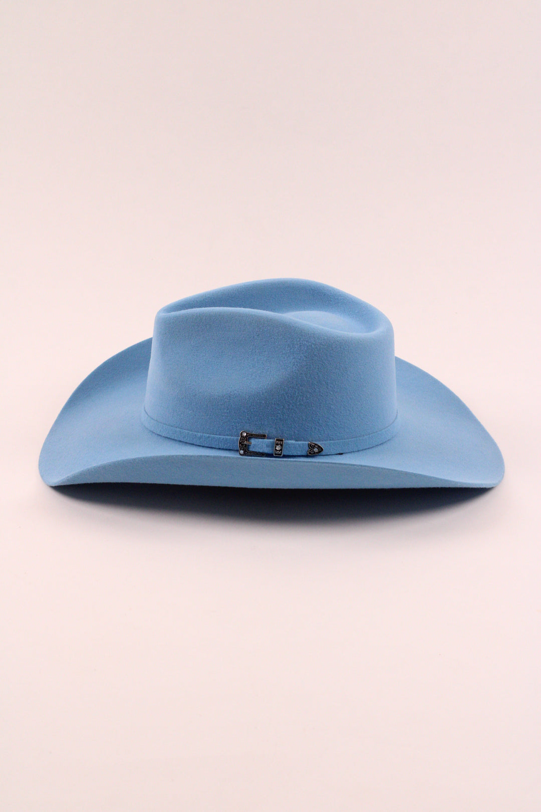 Lainey Merino Wool Western Hat - Sky Blue