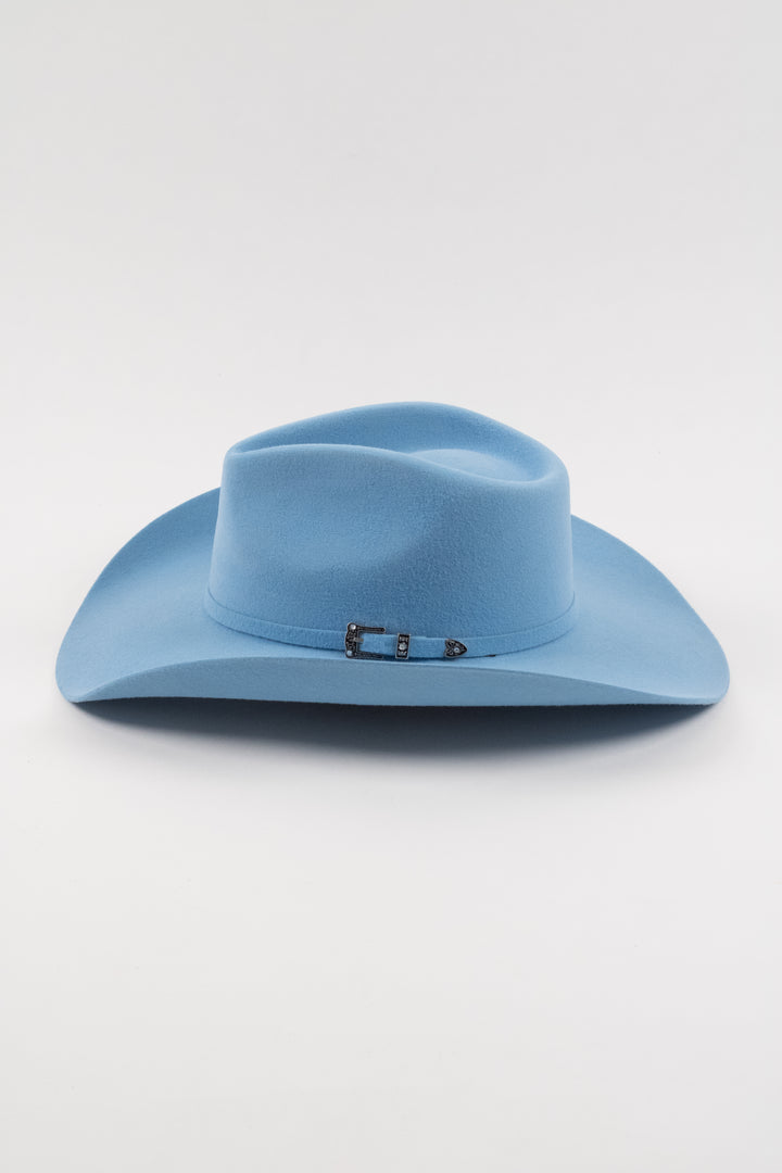 Lainey Merino Wool Western Hat - Sky Blue