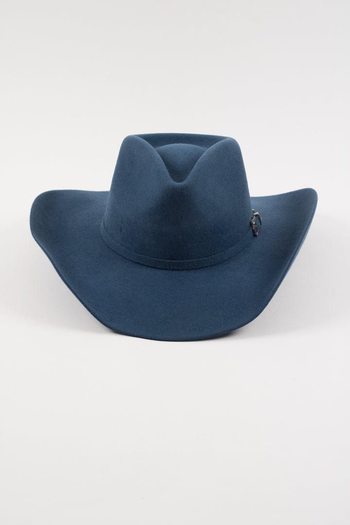 Lainey Merino Wool Western Hat - Peacock Blue