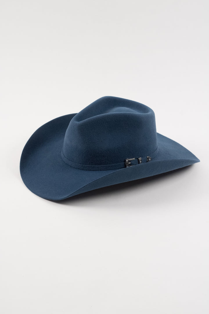 Lainey Merino Wool Western Hat - Peacock Blue