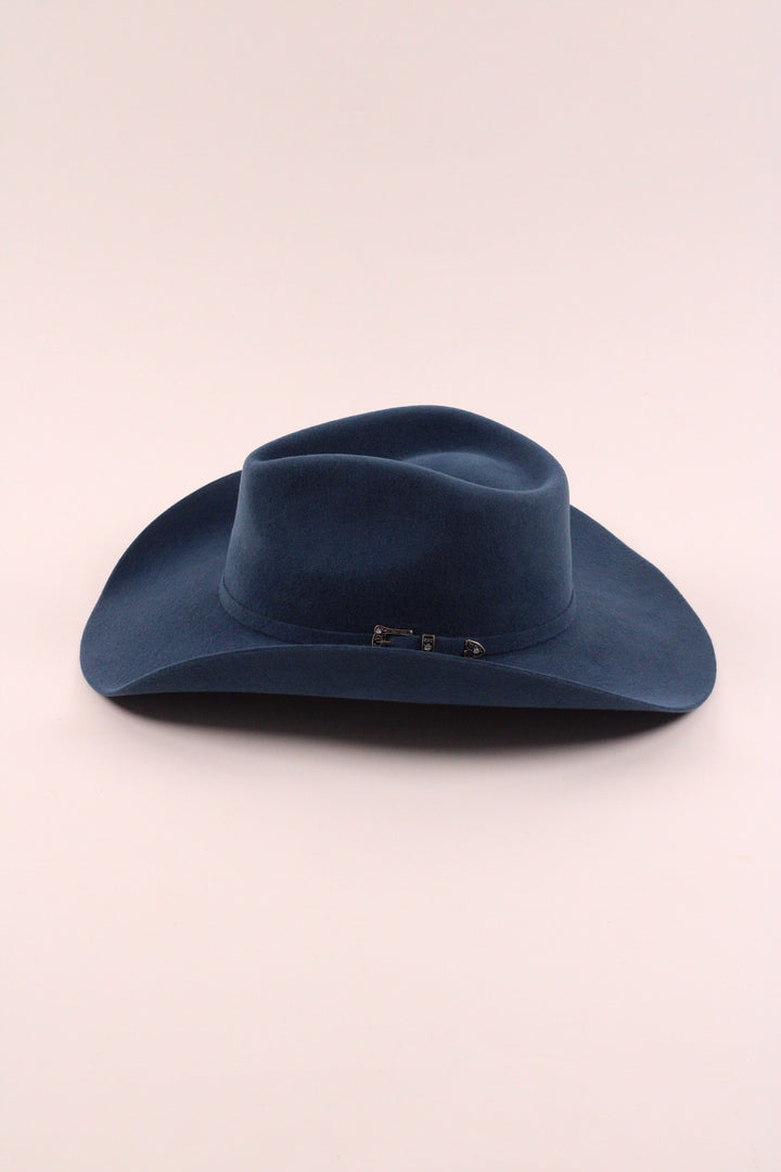 Lainey Merino Wool Western Hat - Peacock Blue